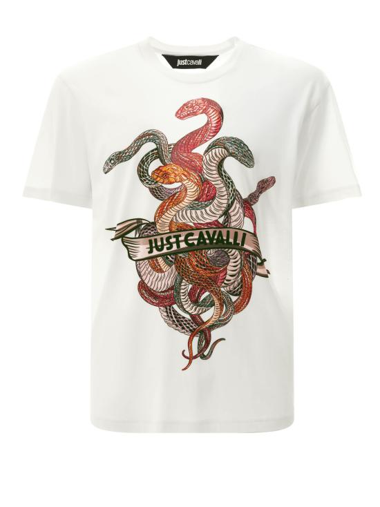 25SS 저스트까발리 반팔 티셔츠 78OAHT10 CJ500004 White