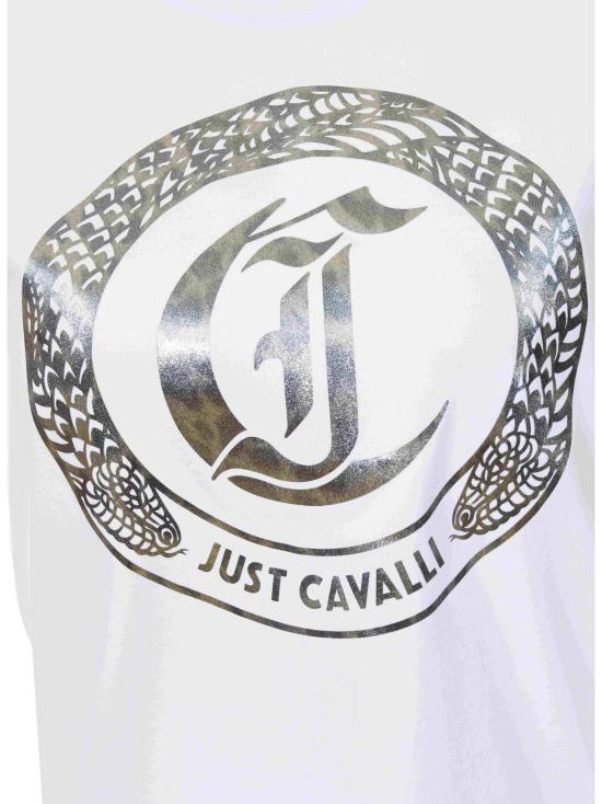 25SS 저스트까발리 반팔 티셔츠 78PAHT14 CJ500003 White - JUST CAVALLI