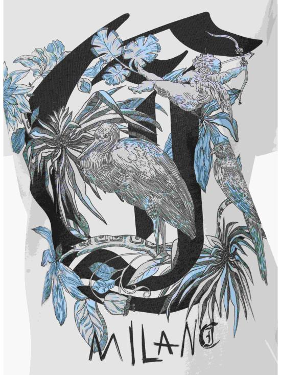 25SS 저스트까발리 반팔 티셔츠 78PAHT04 CJ500003 White - JUST CAVALLI