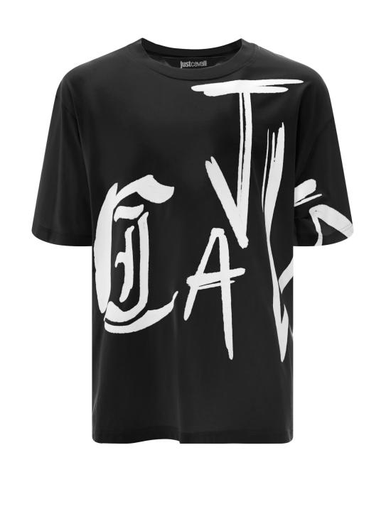 25SS 저스트까발리 반팔 티셔츠 78OAHE09 CJ110899 Black