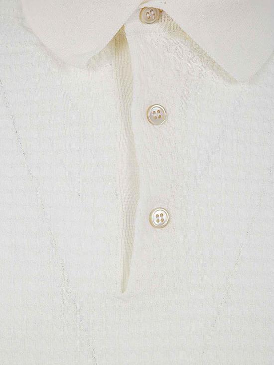 26SS 필리포 드 로렌티스 폴로 티셔츠 PL1MCCR14T020 White - FILIPPO DE LAURENTIIS