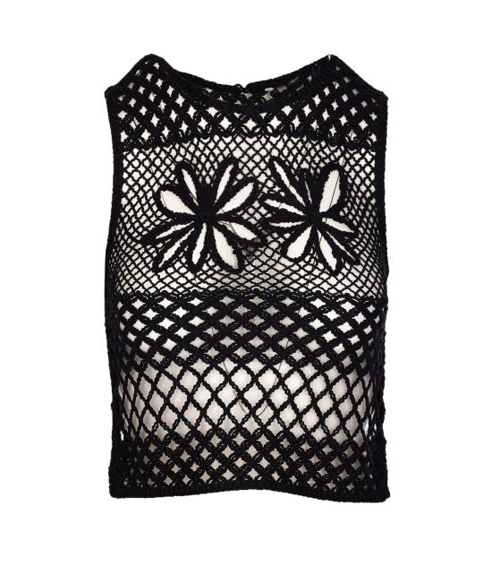 25SS 핑코 민소매 티셔츠 104733 A2FFZ99 Black