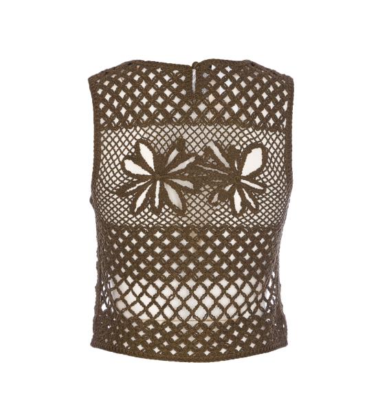 25SS 핑코 민소매 티셔츠 104733 A2FFX26 Brown - PINKO