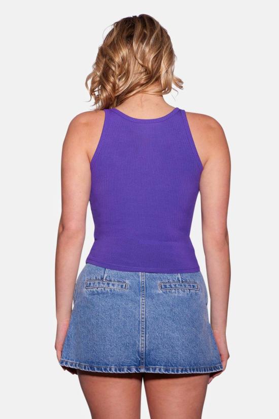  블루&크림 민소매 티셔츠 로고 탱크 퍼플 - BLUE&CREAM