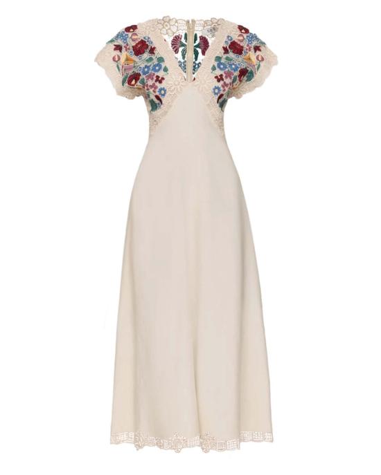  씨뉴욕 롱 원피스 Sea Ny Katharine 자수 V넥 드레스 멀티