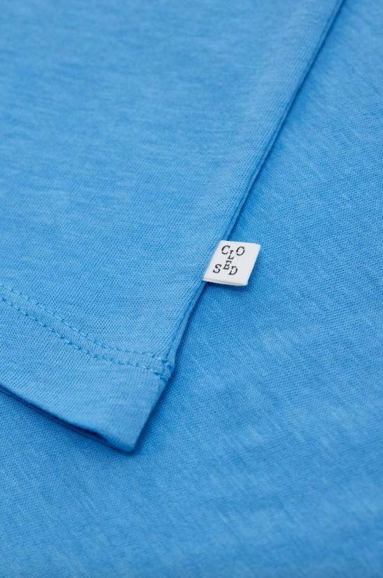  클로즈드 반팔 티셔츠 닫힌 기본 코튼 티셔츠 블루 - CLOSED