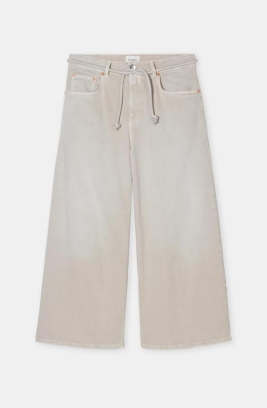  클로즈드 데님 팬츠 리나 와이드 레그 크롭 진 소프트 베이지 - CLOSED