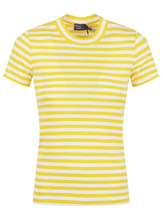 25SS 폴로 랄프로렌 반팔 티셔츠 211891520 005 RACING YELLOW WHITE