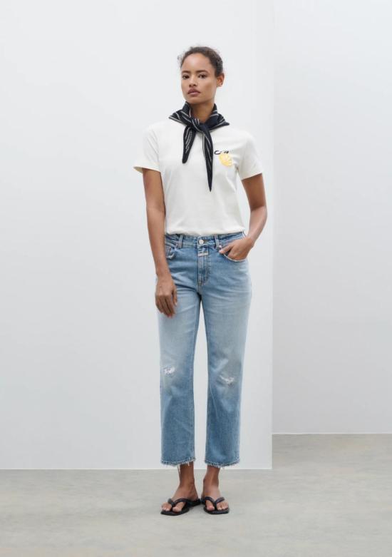  클로즈드 데님 팬츠 밀로 스트레이트 레그 진 미드 블루 - CLOSED