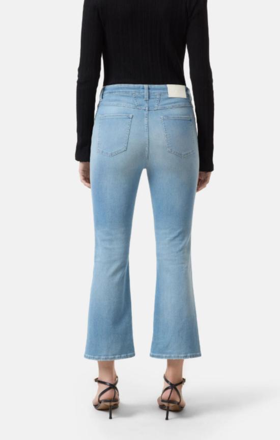  클로즈드 데님 팬츠 하이썬 플레어 크롭 진 라이트 블루 - CLOSED