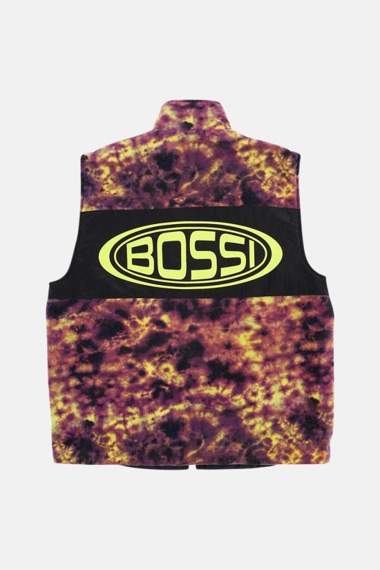  보씨 베스트 Bossi 리버시블 플리스 조끼 블랙 타이 다이 - BOSSI