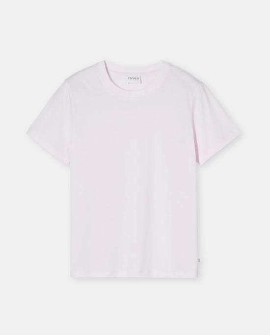  클로즈드 반팔 티셔츠 닫힌 기본 코튼 티셔츠 핑크 - CLOSED