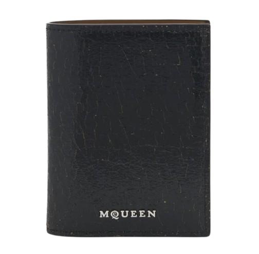 25SS 알렉산더 맥퀸 가죽소품 8151681AAUH9769 BLACK CARAMEL SILVER