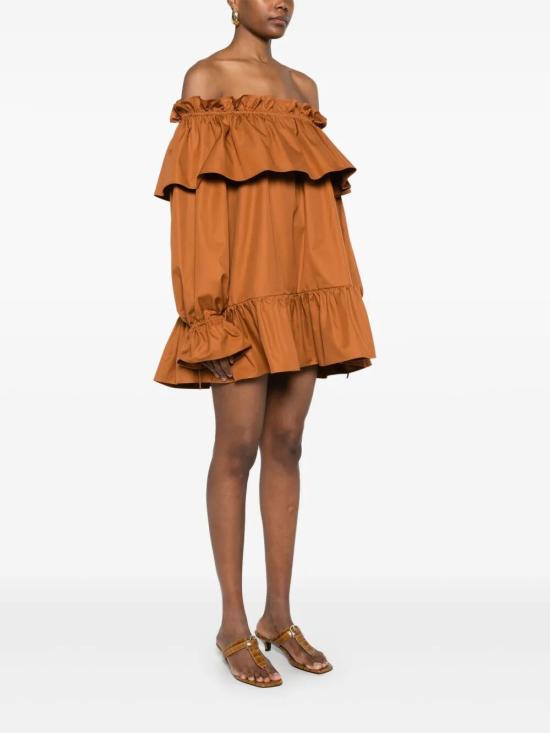 25SS 생로랑 숏 원피스 820312Y3A99 CARAMEL - SAINT LAURENT