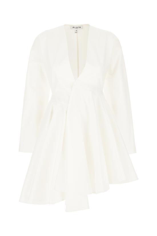 25SS 알라이아 원피스 AA9R2618T447A 000 BLANC