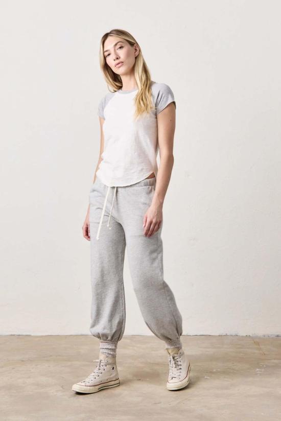  NSF 반팔 티셔츠 Nsf Tommy Colorblock Raglan Crew 아이보리 및 헤더 그레이 - OTHER BRANDS