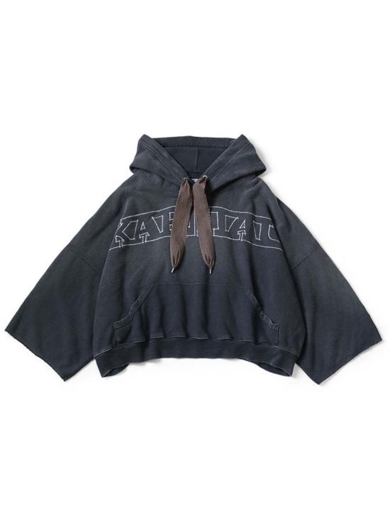  캐피탈 후드 티셔츠 Kapital Fleece Devil 후드 파카 블랙