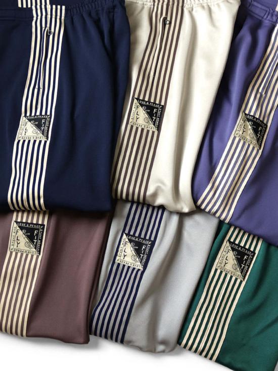  캐피탈 스트레이트 팬츠 Kapital Smooth Jersey Stantman & Woman Baggy Track Pants 베이지 - KAPITAL