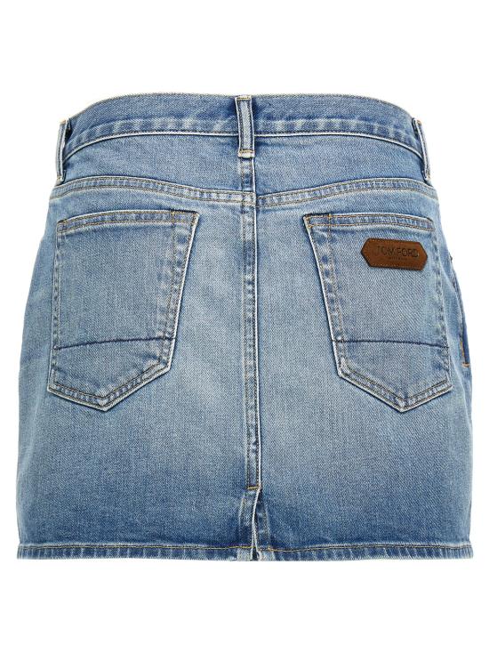 25FW 톰포드 숏 스커트 GCD087DEX231HB601 Light Blue - TOMFORD