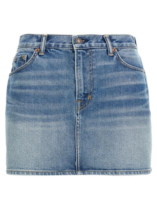 25FW 톰포드 숏 스커트 GCD087DEX231HB601 Light Blue