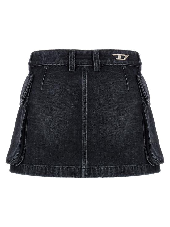 25SS 디젤 숏 스커트 A15784007Z902 Black - DIESEL