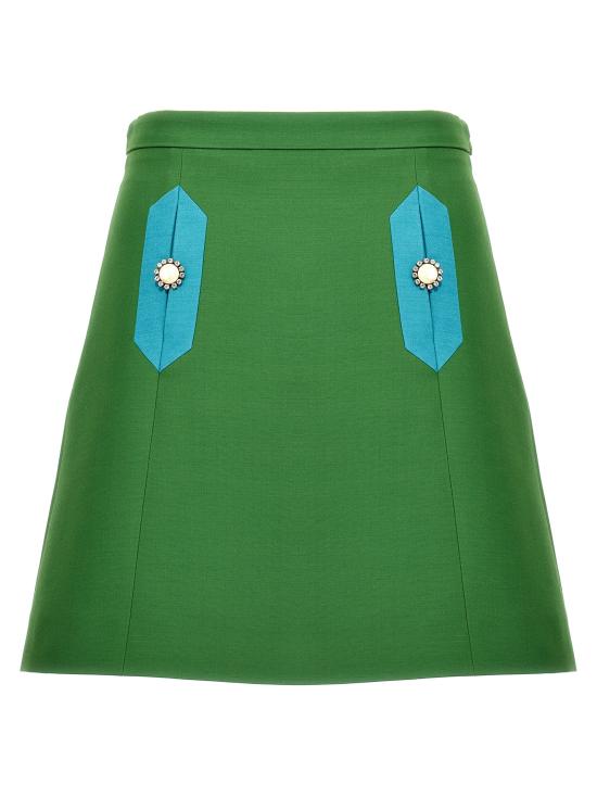 25SS 발렌티노 가라바니 롱 스커트 B3RACE81CFR6F Green