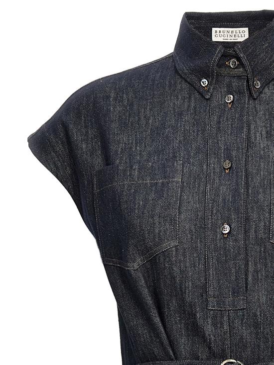 25SS 브루넬로 쿠치넬리 롱 원피스 MB125AHA92C001 Blue - BRUNELLO CUCINELLI