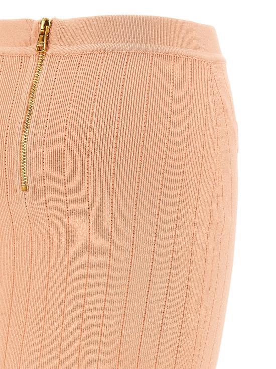 25SS 발망 롱 스커트 EF1LB290KB070LB Pink - BALMAIN