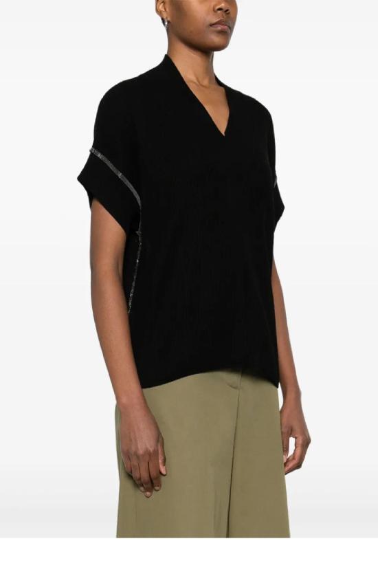 25SS 브루넬로 쿠치넬리 니트웨어 MOA718812 C101 NERO - BRUNELLO CUCINELLI