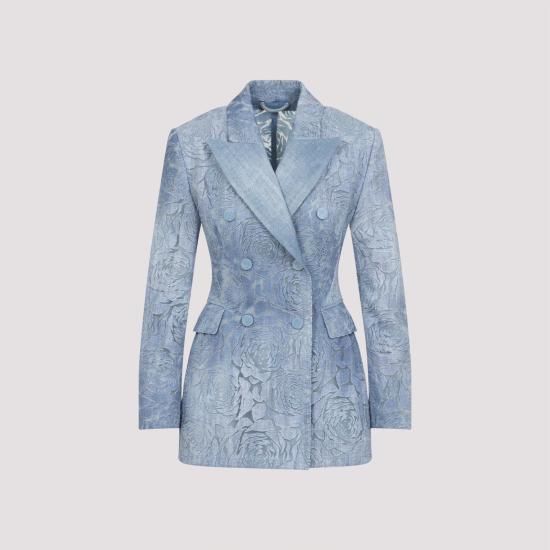 25SS 에르마노 설비노 자켓 D466I722QMV S4217 STAMPA JEANS BLUE - ERMANNO SCERVINO