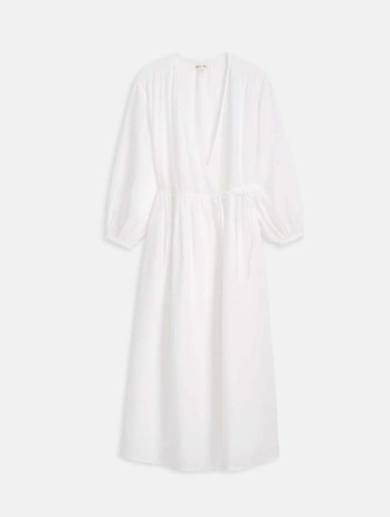  알렉스 밀 롱 원피스 로렌 랩 드레스 화이트 - ALEX MILL