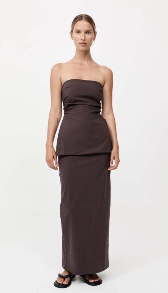  세인트아그니 롱 스커트 세인트 아그니 미니멀 컬럼 스커트 - ST.AGNI