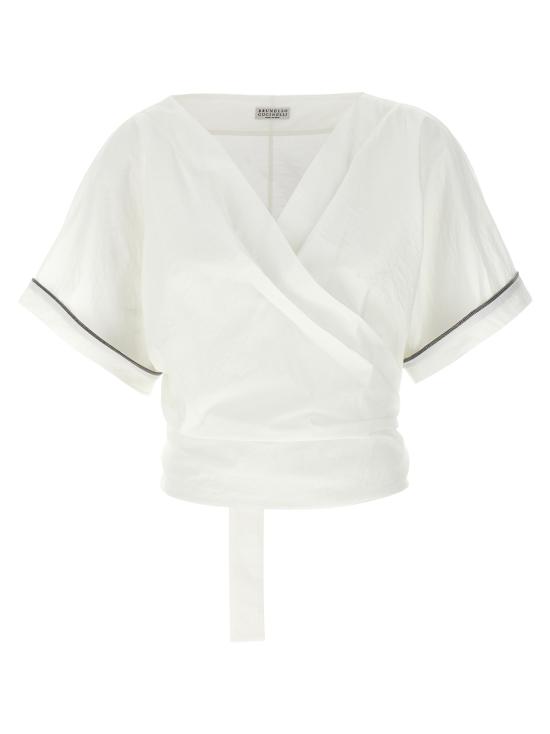 25SS 브루넬로 쿠치넬리 반팔 티셔츠 M0F79FB206C600 White