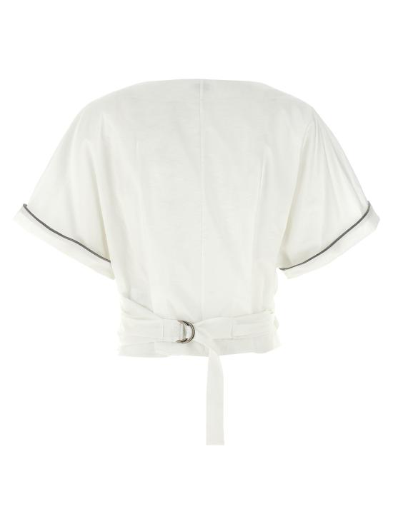 25SS 브루넬로 쿠치넬리 반팔 티셔츠 M0F79FB206C600 White - BRUNELLO CUCINELLI