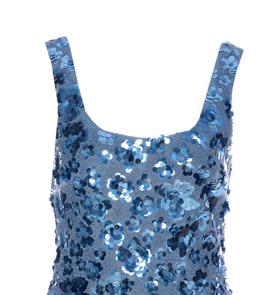 25SS 마이클 코어스 미디 원피스 MS5830EHHS 424 Blue - MICHAEL KORS