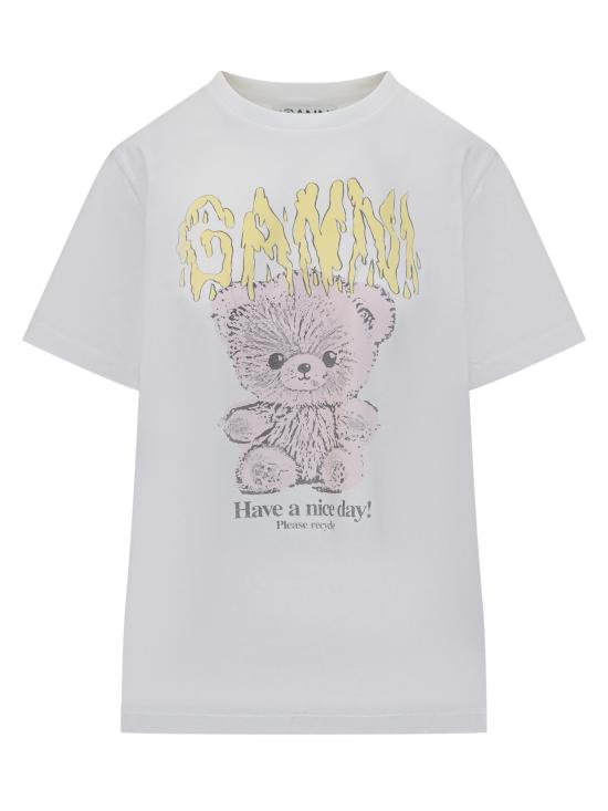 25FW 가니 반팔 티셔츠 T4289151 BRIGHT WHITE DOM