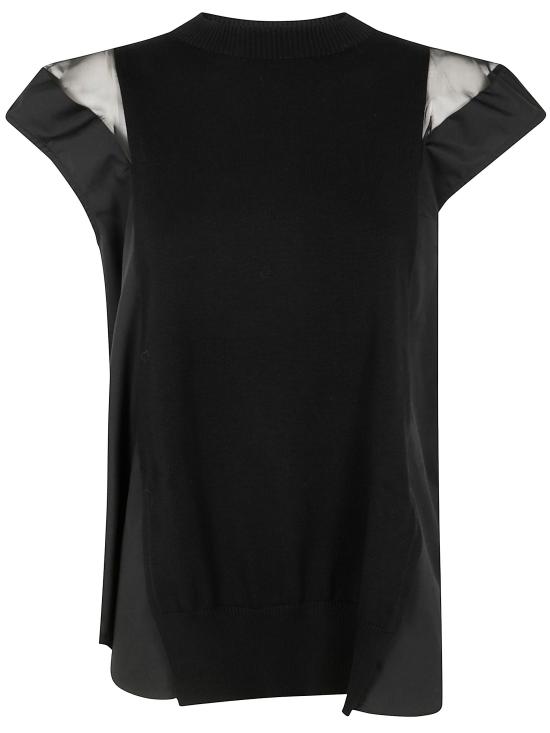 25SS 사카이 스웨터 25 07848 001 BLACK - SACAI