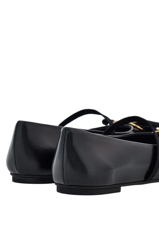 25FW 살바토레 페라가모 바라 보우 발레 플랫 01H345768868 BLACK DOM - SALVATORE FERRAGAMO
