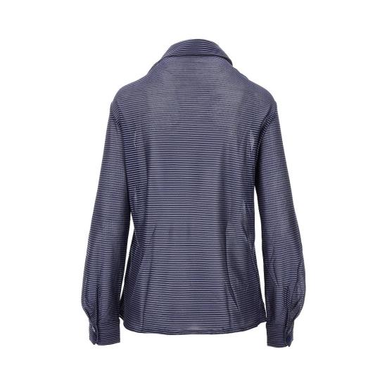  엠포리오 아르마니 셔츠 EMPORIO ARMANI 스트라이프 니트 ICON  여성 블루 - EMPORIO ARMANI