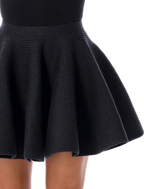 24FW 알라이아 숏 스커트 AA9J21624M812 994 EBENE GREY - ALAIA