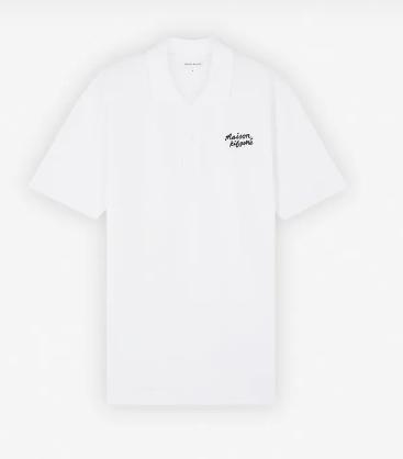  메종키츠네 폴로 티셔츠 MM00201KJ7010M186 WHITE BLACK DOM
