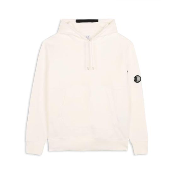 25SS 씨피 컴퍼니 다이애그널 레이즈드 플리스 후드 티셔츠 18CMSS024A005086W103 GAUZE WHITE DOM