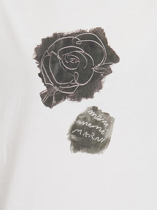 25SS 마르니 반팔 티셔츠 LTHJE0293PAUSCX64FNW01 White - MARNI