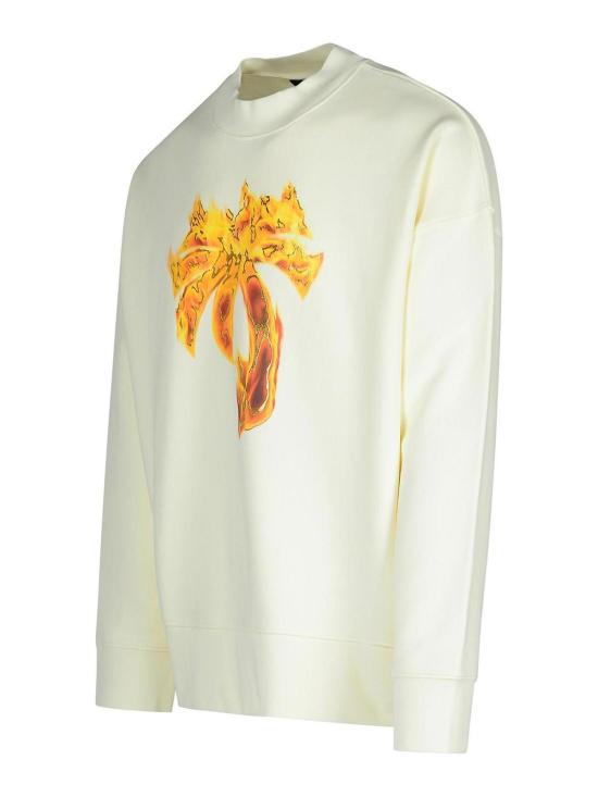  팜앤젤스 긴팔 티셔츠 PMBA026F24FLE0100376 Cream - PALM ANGELS