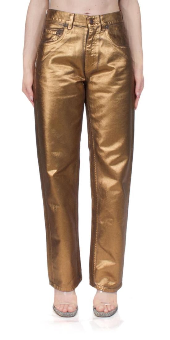  6397 데님 팬츠 코팅 피치 배기 진 구리