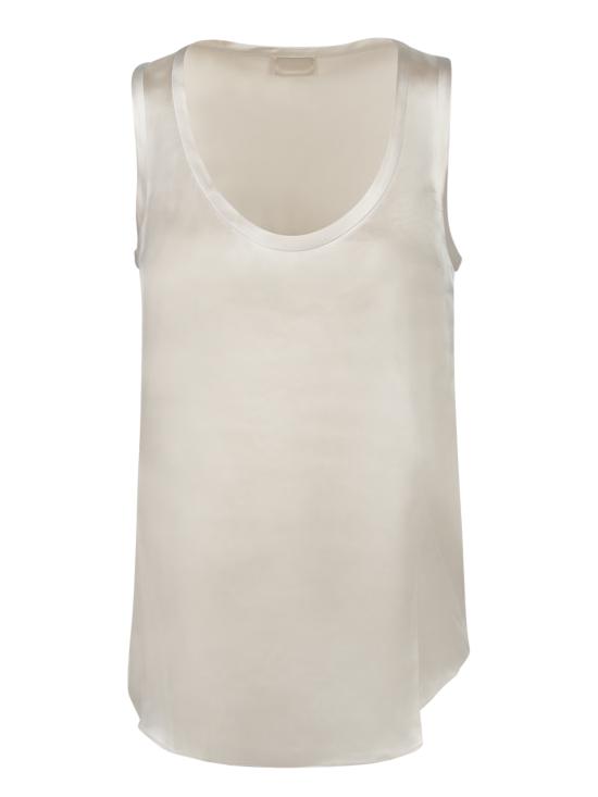 25SS 브루넬로 쿠치넬리 실크 탱크 탑 M0C59E0600 C9732 Beige