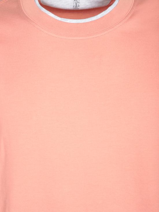 25SS 브루넬로 쿠치넬리 자수 로고 티셔츠 M0B137427 CEO08 Pink - BRUNELLO CUCINELLI