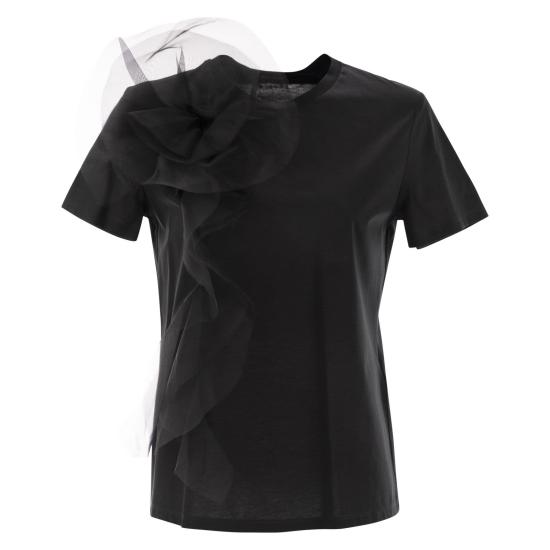 25SS 막스마라 스튜디오 반팔 티셔츠 2516941024600 BLACK