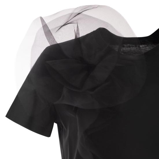 25SS 막스마라 스튜디오 반팔 티셔츠 2516941024600 BLACK - MAX MARA STUDIO