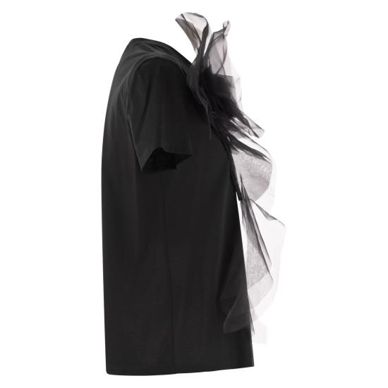 25SS 막스마라 스튜디오 반팔 티셔츠 2516941024600 BLACK - MAX MARA STUDIO